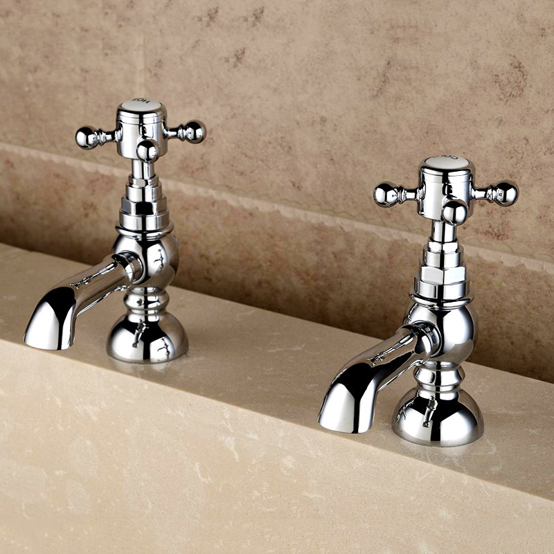 Hot sale British style 2 pcs tap set small cute single cold water faucet with wheel handle(DL001)