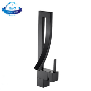 Bathroom sink faucet waterfall tap mixer black kitchen faucet creative design B5431