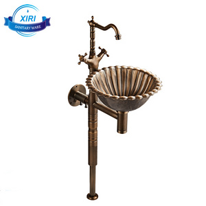 Antique bathroom faucet with wash basin raised balcony mixer faucet XR8016