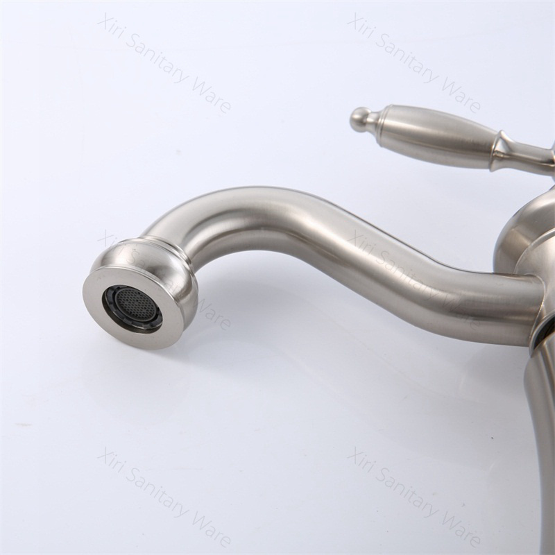 Nickle brushed bathroom sink faucet washbasin tap mixer brass healthy faucet NB1224