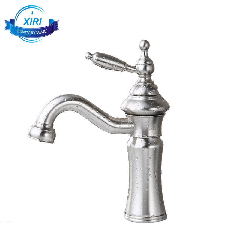 Nickle brushed bathroom sink faucet washbasin tap mixer brass healthy faucet NB1224