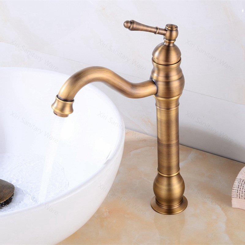 Modern bathroom sink taps antique brass faucet mixer single handle basin faucets XR0321