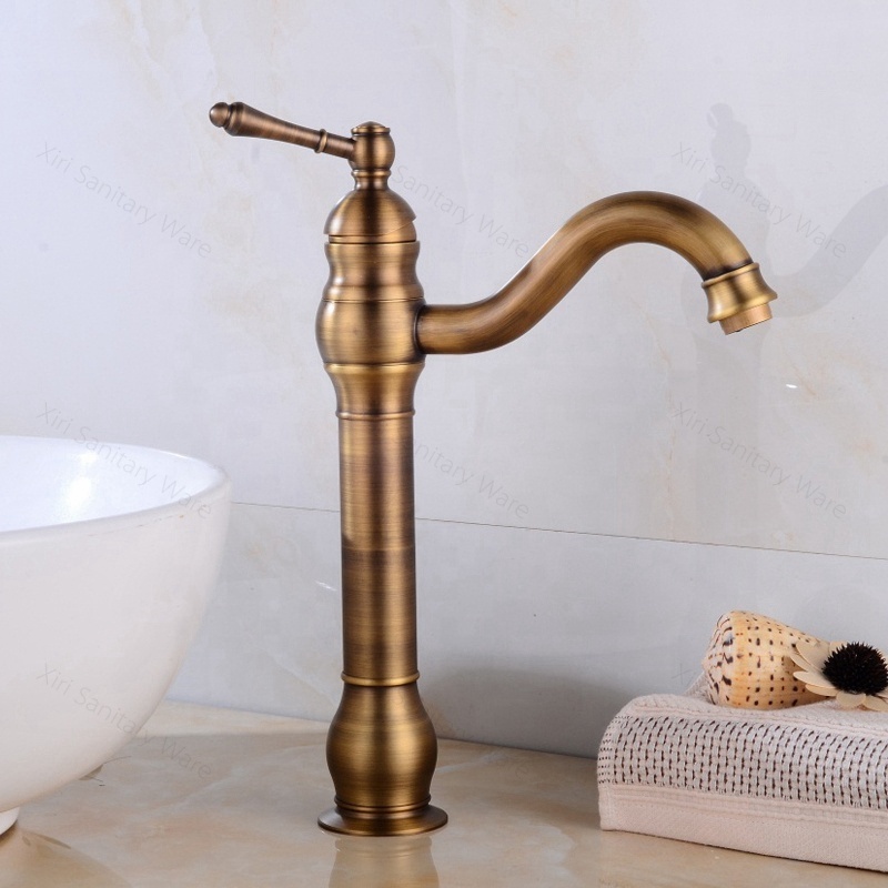 Modern bathroom sink taps antique brass faucet mixer single handle basin faucets XR0321