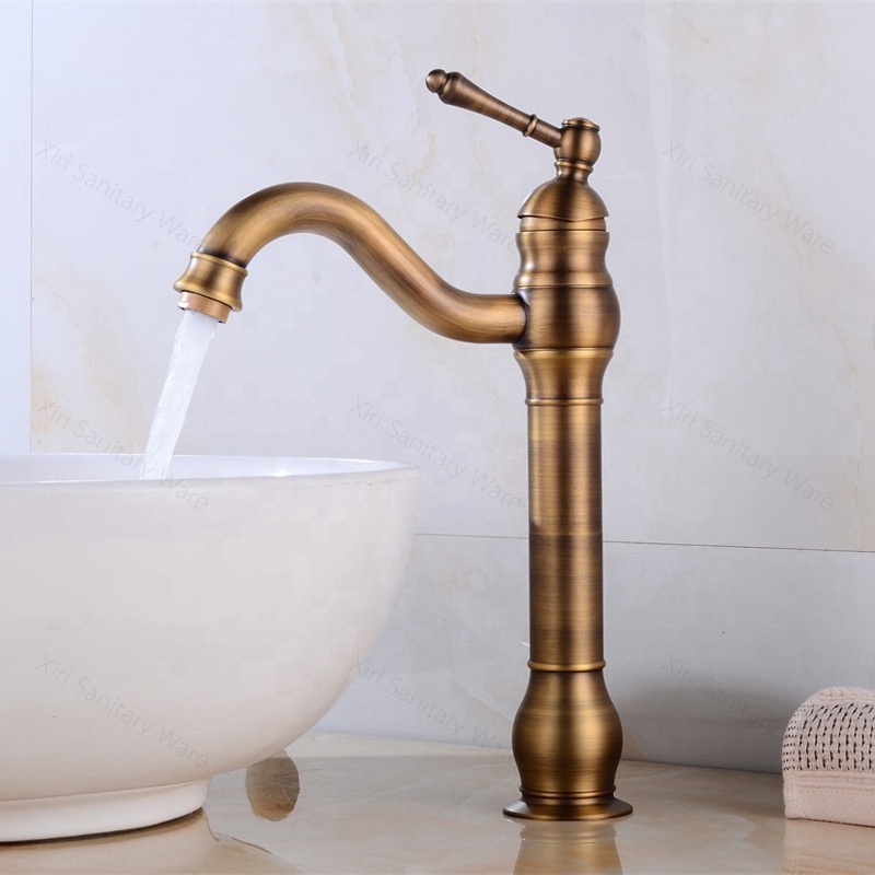 Modern bathroom sink taps antique brass faucet mixer single handle basin faucets XR0321