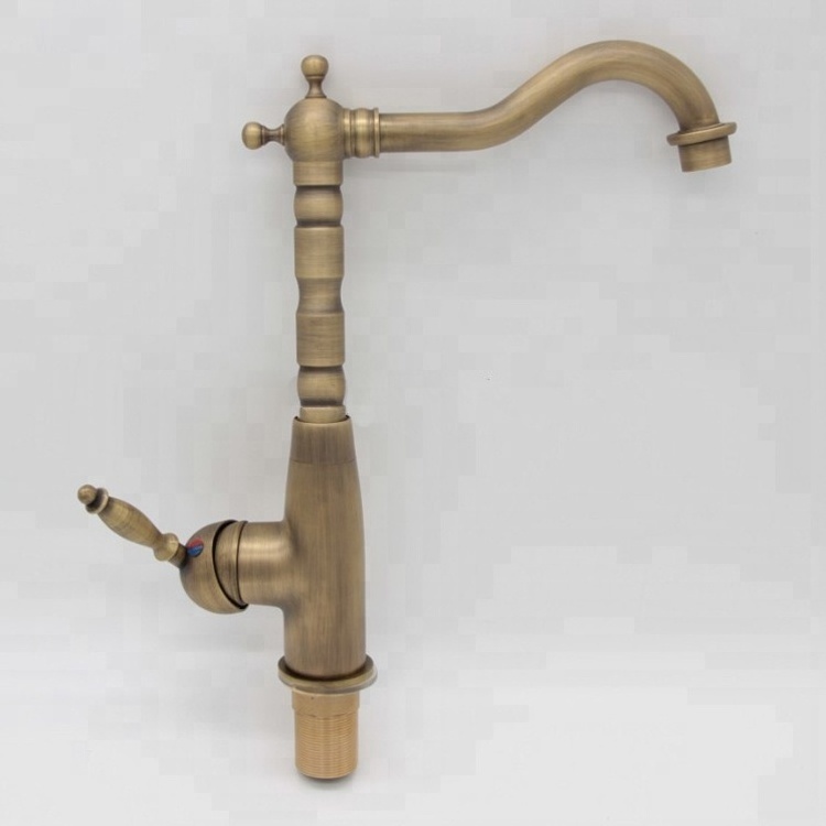 Wholesale classic antique copper kitchen sink tap cheap brushed kitchen faucets 8103