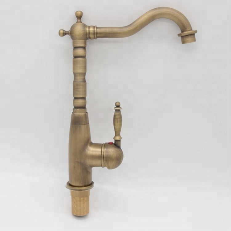 Wholesale classic antique copper kitchen sink tap cheap brushed kitchen faucets 8103