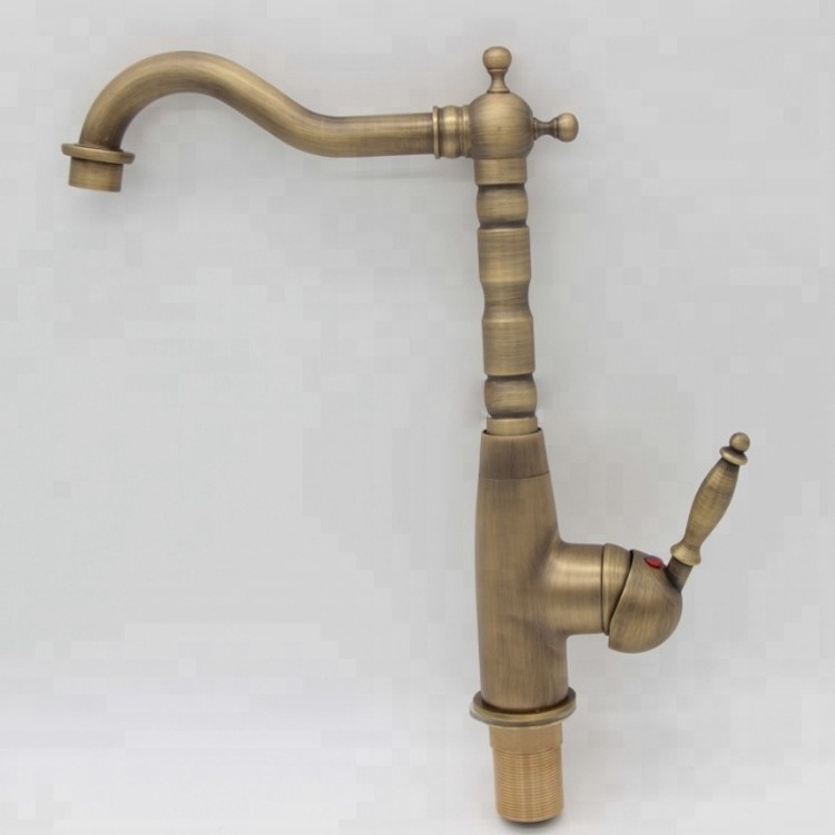 Wholesale classic antique copper kitchen sink tap cheap brushed kitchen faucets 8103