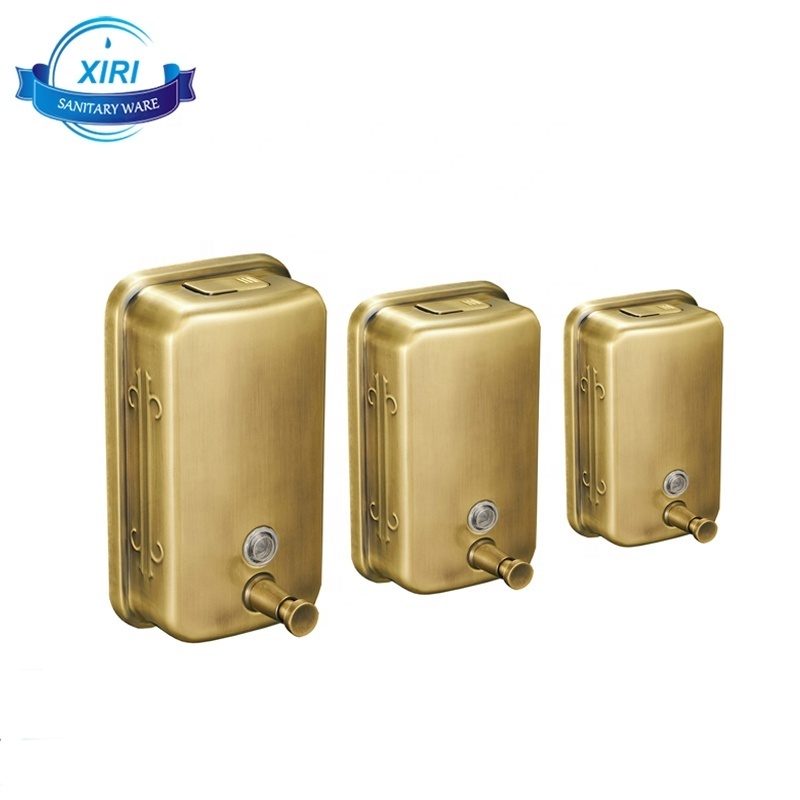 Wall Mount SUS Stainless Steel Antique Bronze Bathroom Hotel Hand Liquid 1200ML Shampoo and Soap dispenser SD147