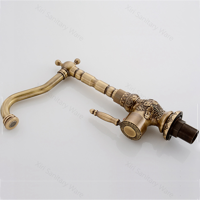 Antique faucet bathroom sink faucets with hot water basin mixer faucet for bathroom XR0124