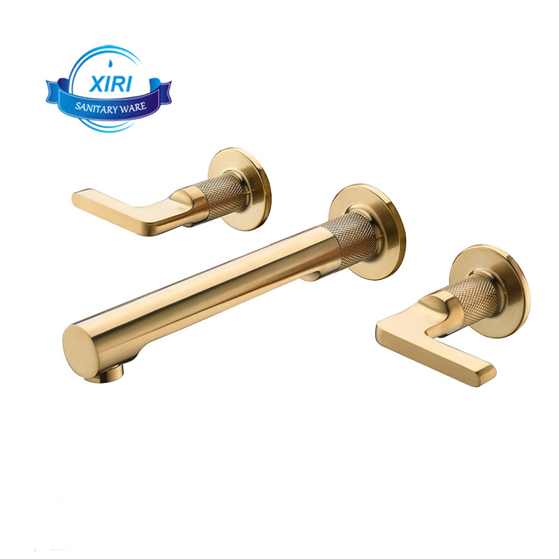 Copper Simple In Wall Faucet Cold And hot Wall Pre-Installed Wall Concealed Washbasin Faucet XR7875