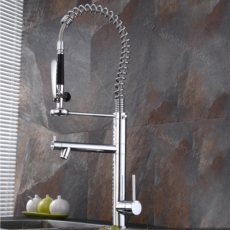 Pull down kitchen faucet flexible hose for kitchen mixer faucet modern sink faucet pull out KF205