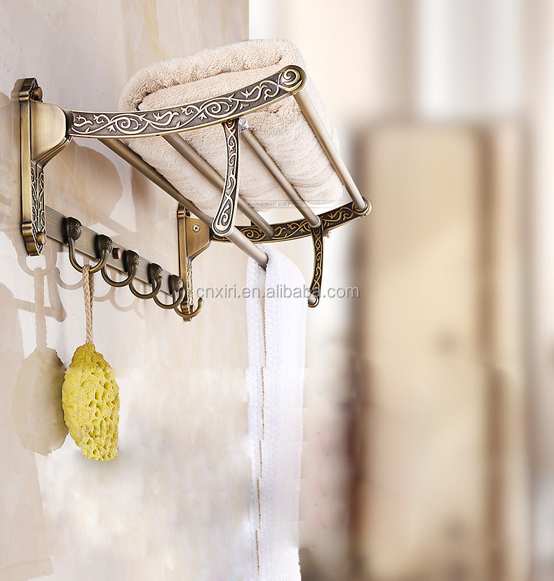 Wholesale And Retail New Design Wall Mounted Towel Shelf Basket Wall Mounted Antique Towel Rack SL-32