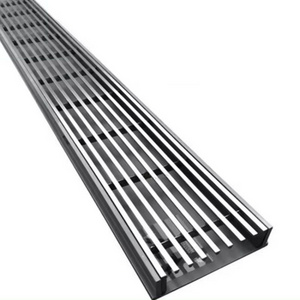 Custom portable rain water gutter drains roofing cleaning guard gutters stainless steel strip drain cover gully grating covers