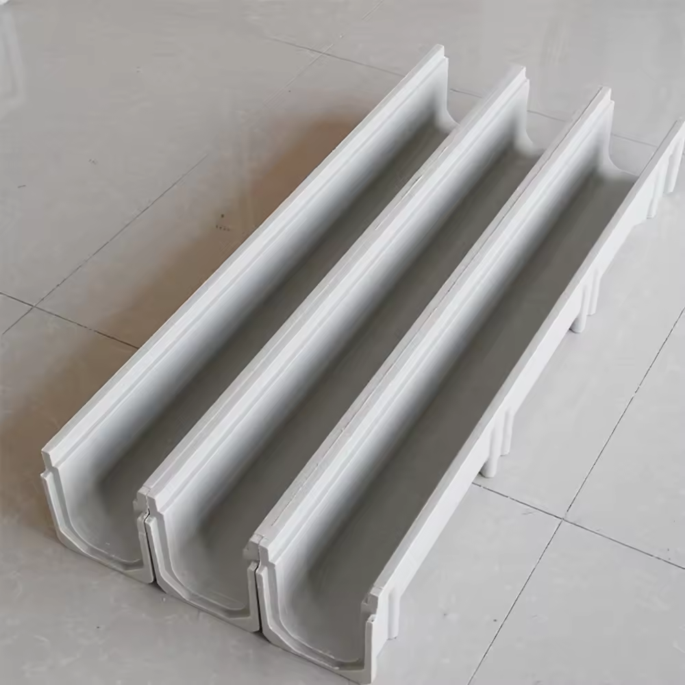 Customized resin concrete storm drain trench outdoor  polymer concrete U200 channel