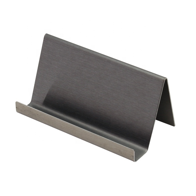 Desktop Stainless Steel  Business Card Metal  Holder  Office Supplies Custom Memo Name Card Holder