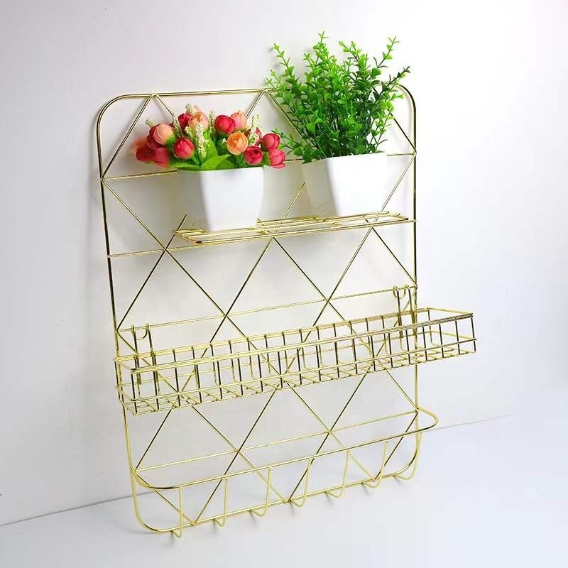 Custom Iron Wire Ornament Display Rack Storage Rack Creative Wall Mesh Photo Wall Hanging Ornaments