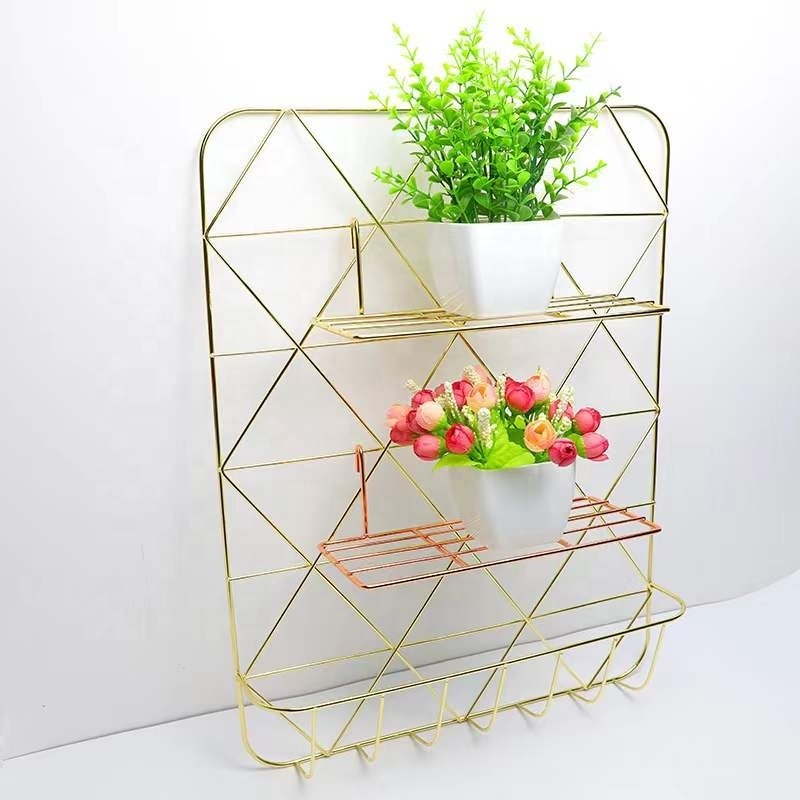 Custom Iron Wire Ornament Display Rack Storage Rack Creative Wall Mesh Photo Wall Hanging Ornaments