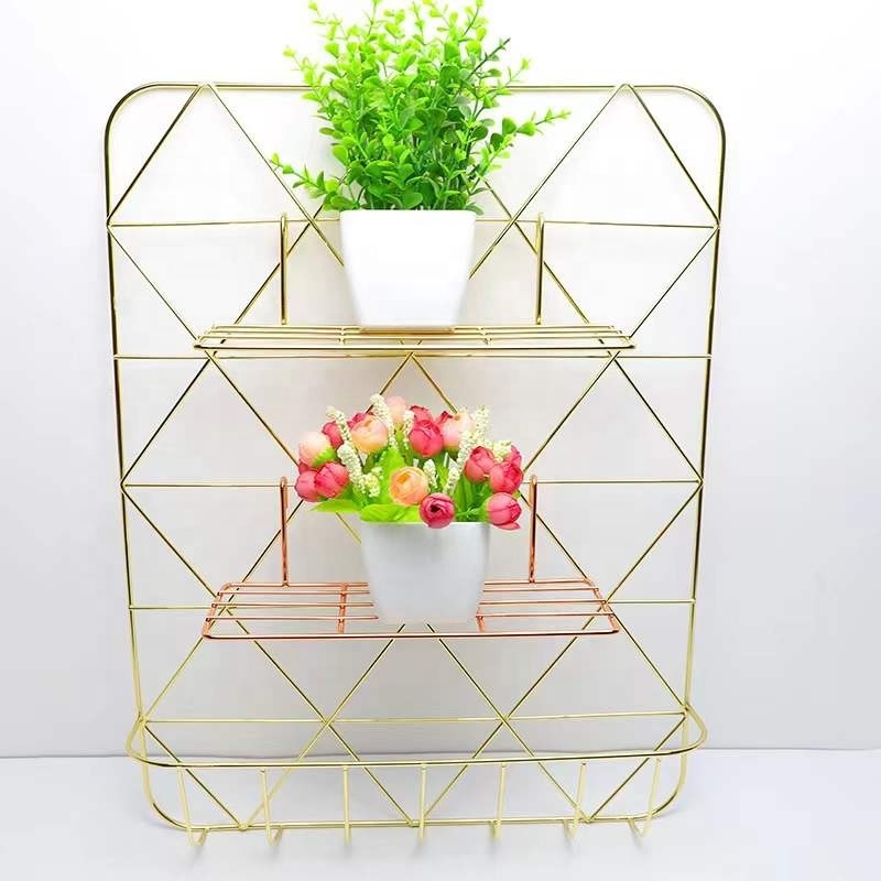 Custom Iron Wire Ornament Display Rack Storage Rack Creative Wall Mesh Photo Wall Hanging Ornaments