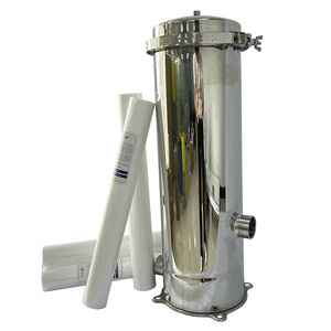 3 Cores Stainless Steel 304 316l Cartridge Filter Housing 10'' Stainless Steel Security Filter