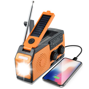 Free Sample Solar Crank AM FM NOAA Weather Radio with 5000mAh Power Bank, Flashlight & Reading Lamp