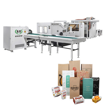 China semi automatic high speed Paper Bag Making Machine Price With Color Printing Paper Bags Machine Making