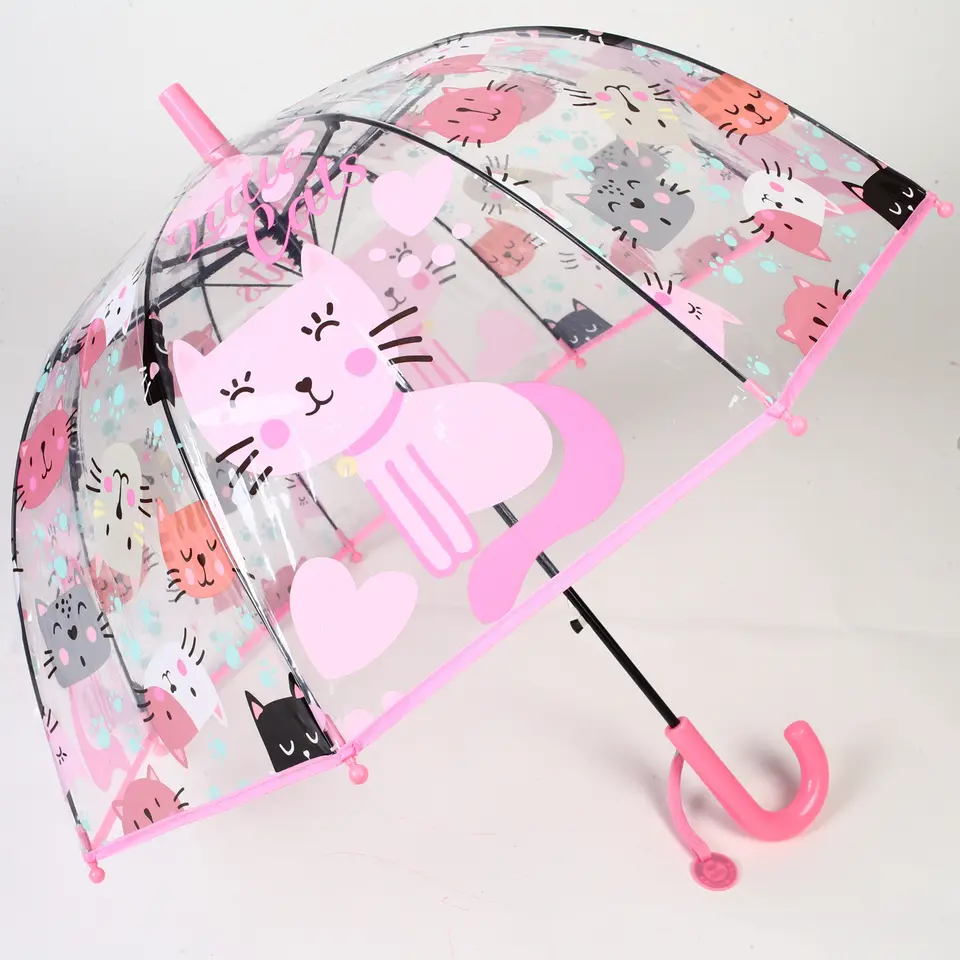 Kids Straight Travel Umbrella Wind-Resistant Anti-UV Compact Durable for Daily & Wedding Occasions Portable Folding Feature