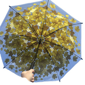 Rainproof and Rain Dual Purpose Large Automatic Umbrella Umbrella Suppliers Transparent Steel Popular Stretch Modern Travel