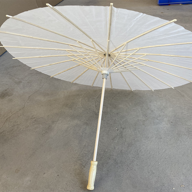 Wholesale Plain White Wedding Oil Paper Umbrella  Multipurpose Wedding Parasols White Paper Umbrella