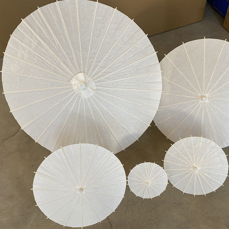 Wholesale Plain White Wedding Oil Paper Umbrella  Multipurpose Wedding Parasols White Paper Umbrella