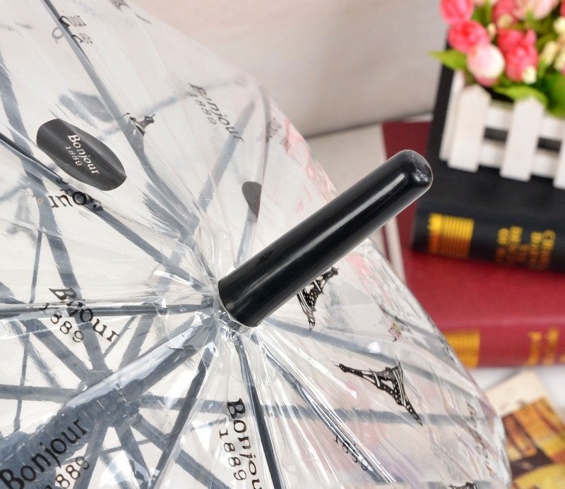 Gossip Girl Princess Umbrella Thickened transparent automatic Apollo mushroom umbrella Eiffel Tower plastic umbrella