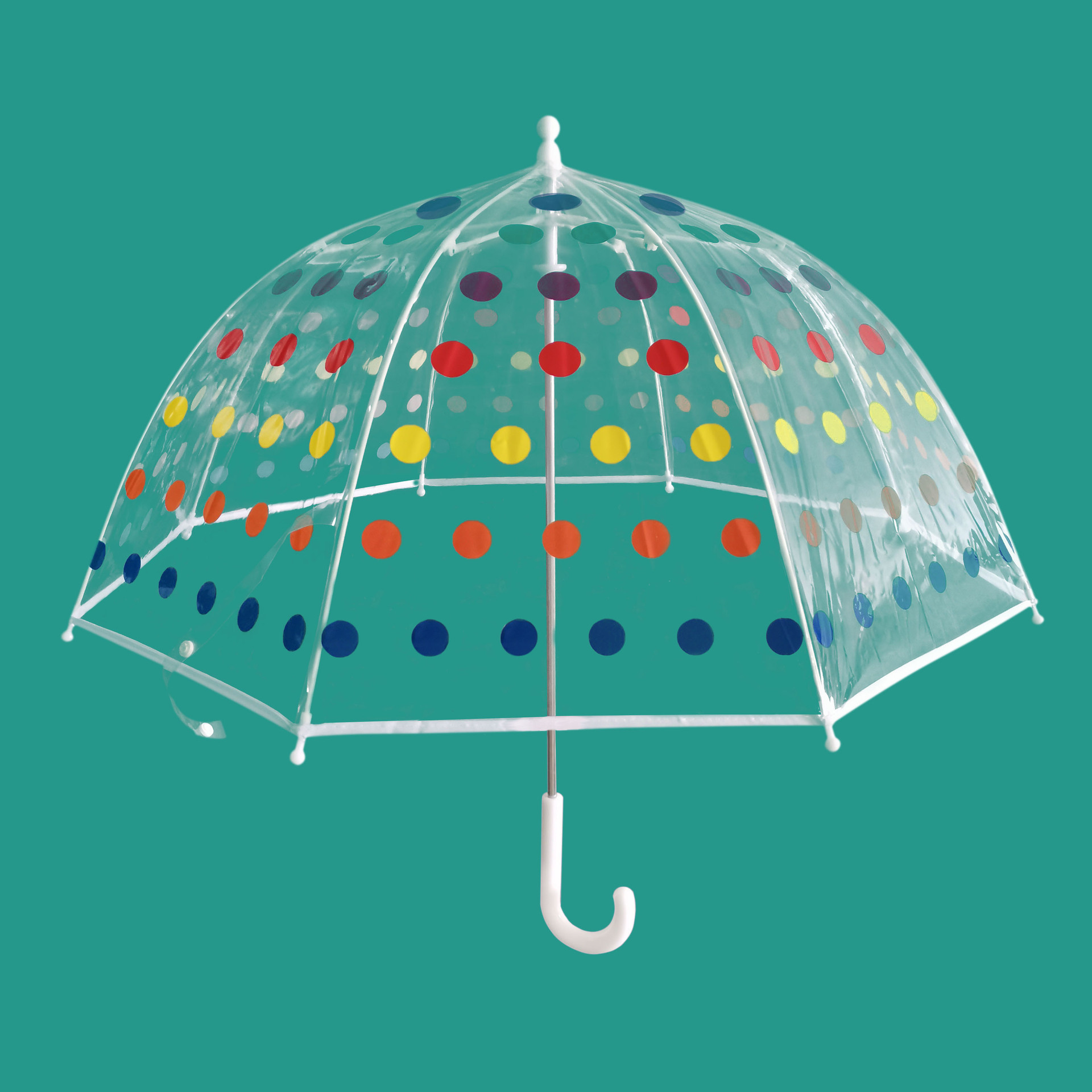 Umbrella factory transparent mushroom umbrella kids super light with whistling graffiti long handle umbrella