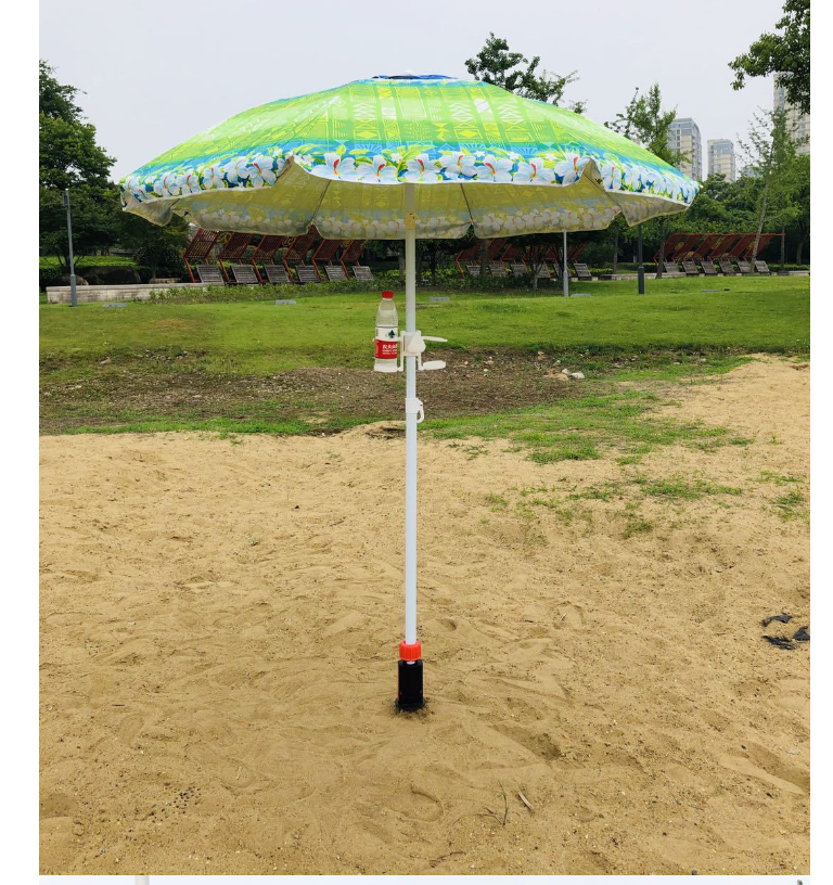 Outdoor Heavy-Duty 8K Sun Umbrella Manual Windproof Spiral Stand Spike Garden Beach Patio Lawn Camping-Sand Anchor Grass Auger