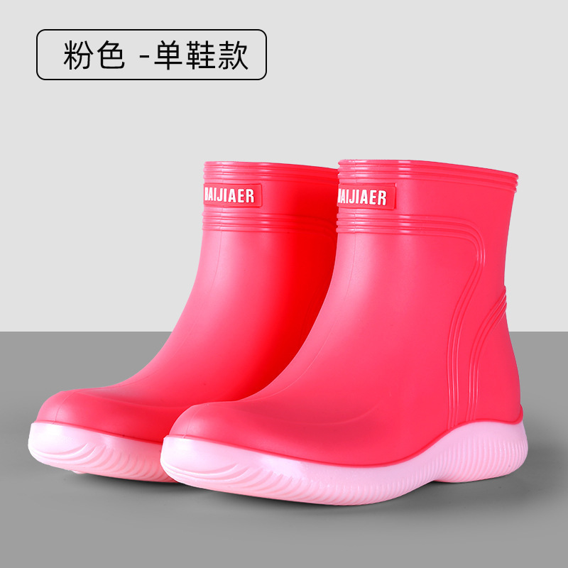 Fashion PVC Working Rain Boots Waterproof Man Rain medium height Shoes For Gentlemen