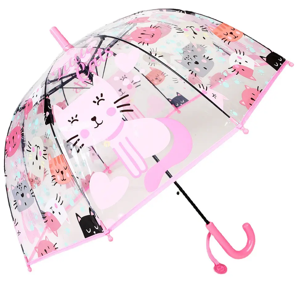 Kids Straight Travel Umbrella Wind-Resistant Anti-UV Compact Durable for Daily & Wedding Occasions Portable Folding Feature