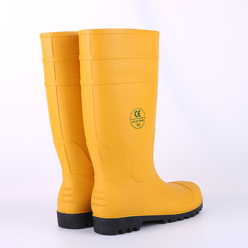 Wellington boots with Safety steel toe Rain Boots Industrial Mining Farming Use Labor Protection Water Shoes