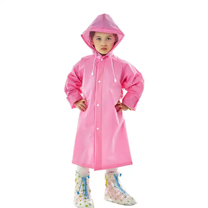 Waterproof EVA Kids Raincoats for Boys and Girls Disposable Toddler Poncho with Custom Logo for Hiking and Travel