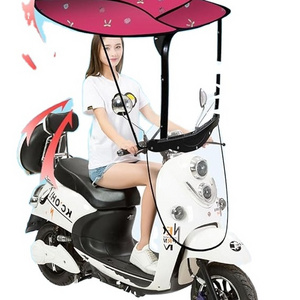 Electric Bike & Scooter Windproof Sunshade Cover Outdoor Manual Control Umbrella for Rain Customizable Logo Printing