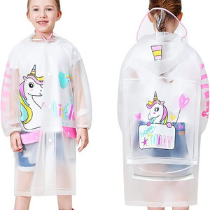 Kids Waterproof Raincoat Jacket Poncho for Girls and Boys Cartoon-Design Toddler Rainwear for Hiking and Outdoor Activities