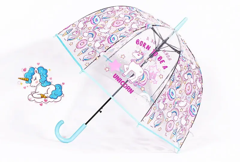 Kids Straight Travel Umbrella Wind-Resistant Anti-UV Compact Durable for Daily & Wedding Occasions Portable Folding Feature