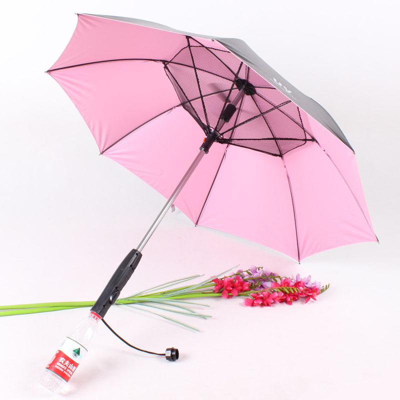 Smart Battery Operated Rain Windproof Umbrella Summer Contemporary Design Straight Umbrella 3 Folding Logo Printing Spray