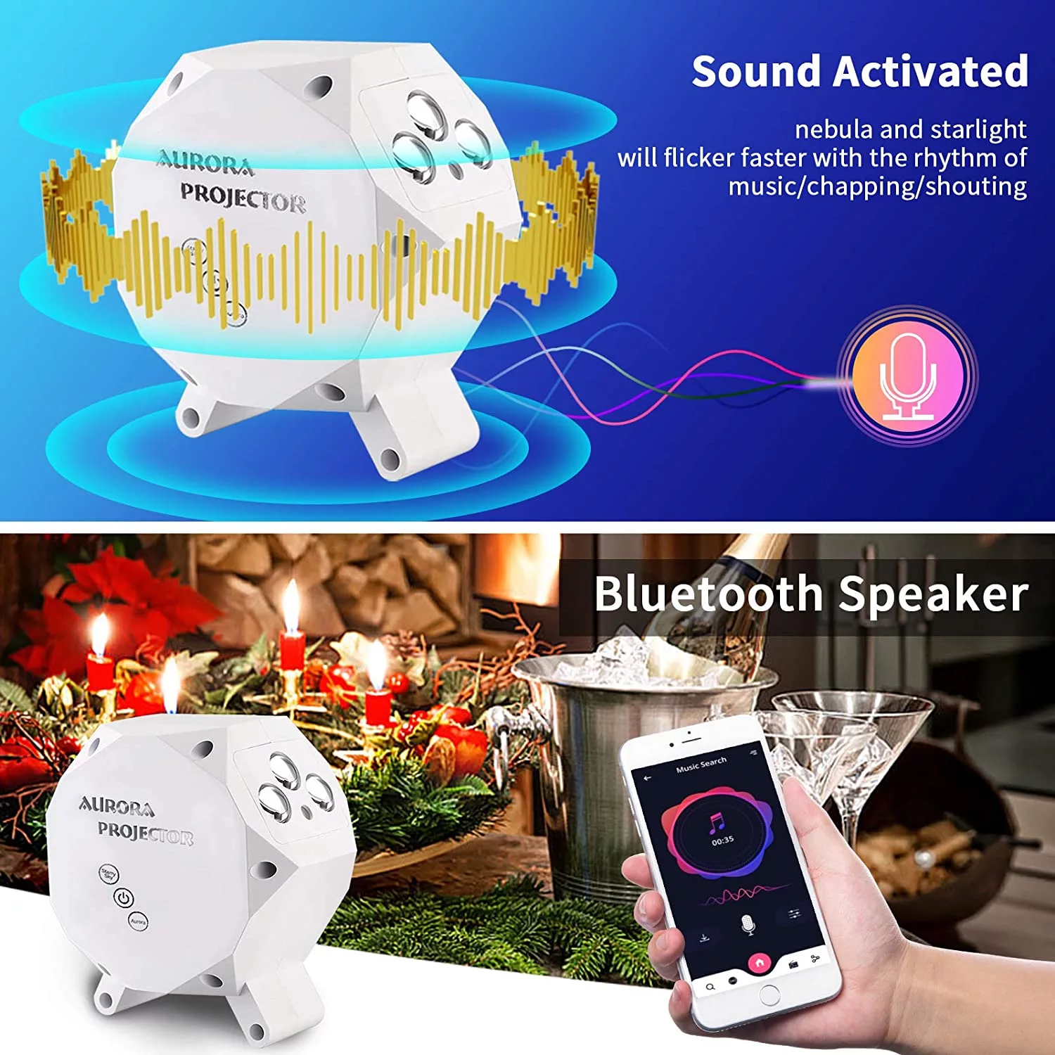 Unique 3d Aurora Starry Sky Projector led Nebula Cloud Star Night Light camping lights