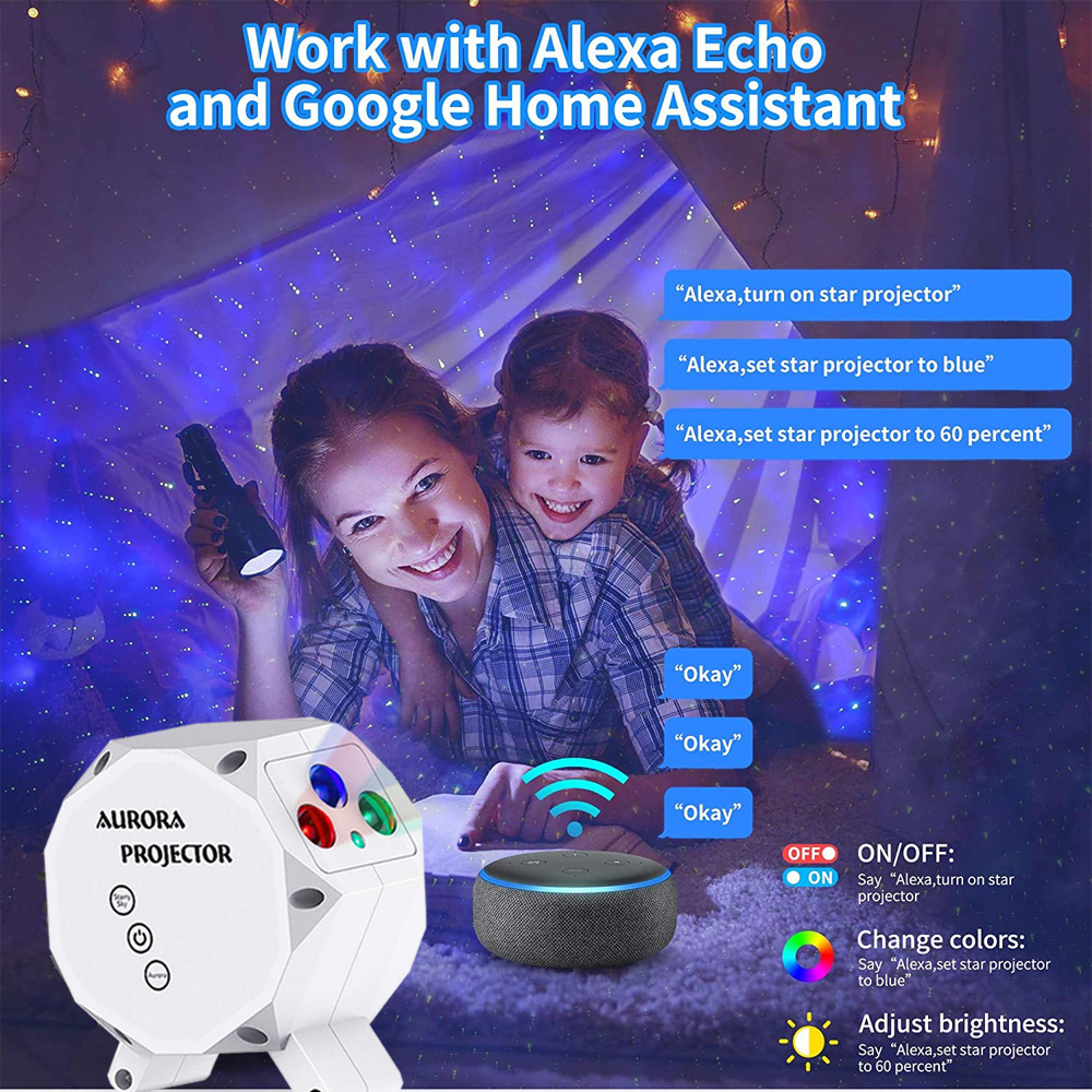 Unique 3d Aurora Starry Sky Projector led Nebula Cloud Star Night Light camping lights