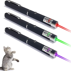 Laser Pointer Rechargeable USB Cable Green Laser Light Pointe for Dogs Cat Playing Laser Pointer Red Green Blue Violet Light