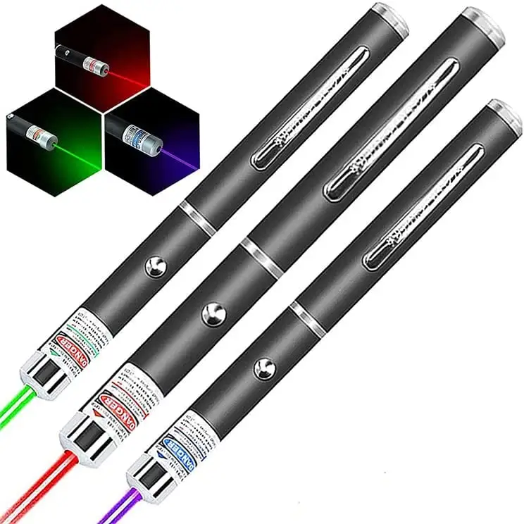 Wholesale Multi-functional green laser pen teaching cats toy Red purple blue laser pointer