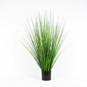 Wholesale Interior Home Decoration Wedding Ornament 90 cm Pure Green Plastic Fake Reed Grass Artificial Pampas Onion Grass