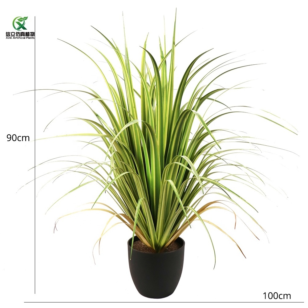 China Factory Hot Sale Home Wedding Ornament PVC Material 90 cm Pampas Multiple Colors Artificial Potted Onion Grass