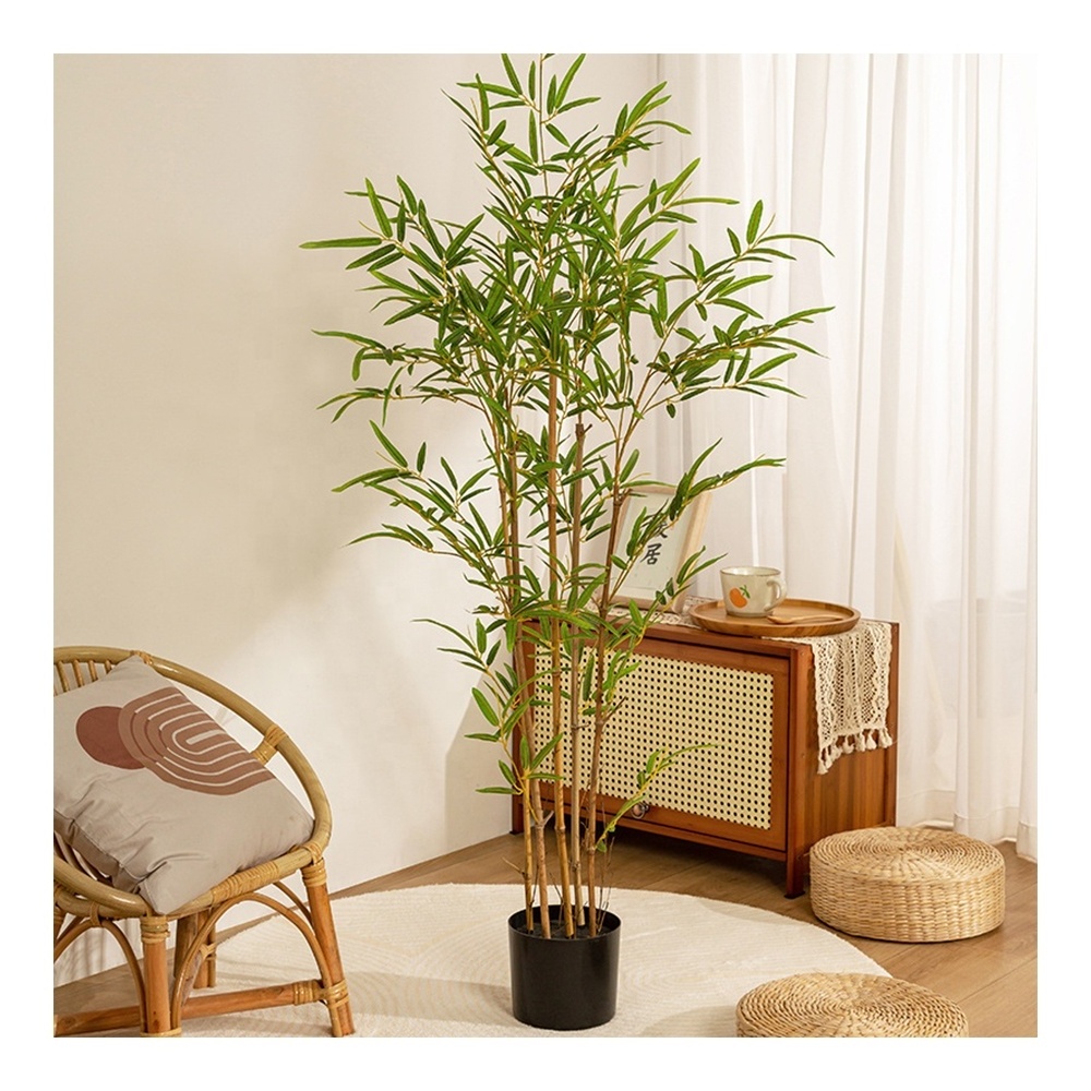 Wholesale Indoor Home Setting High Quality Plantas Artificial Bonsai Golden Bamboo Plant