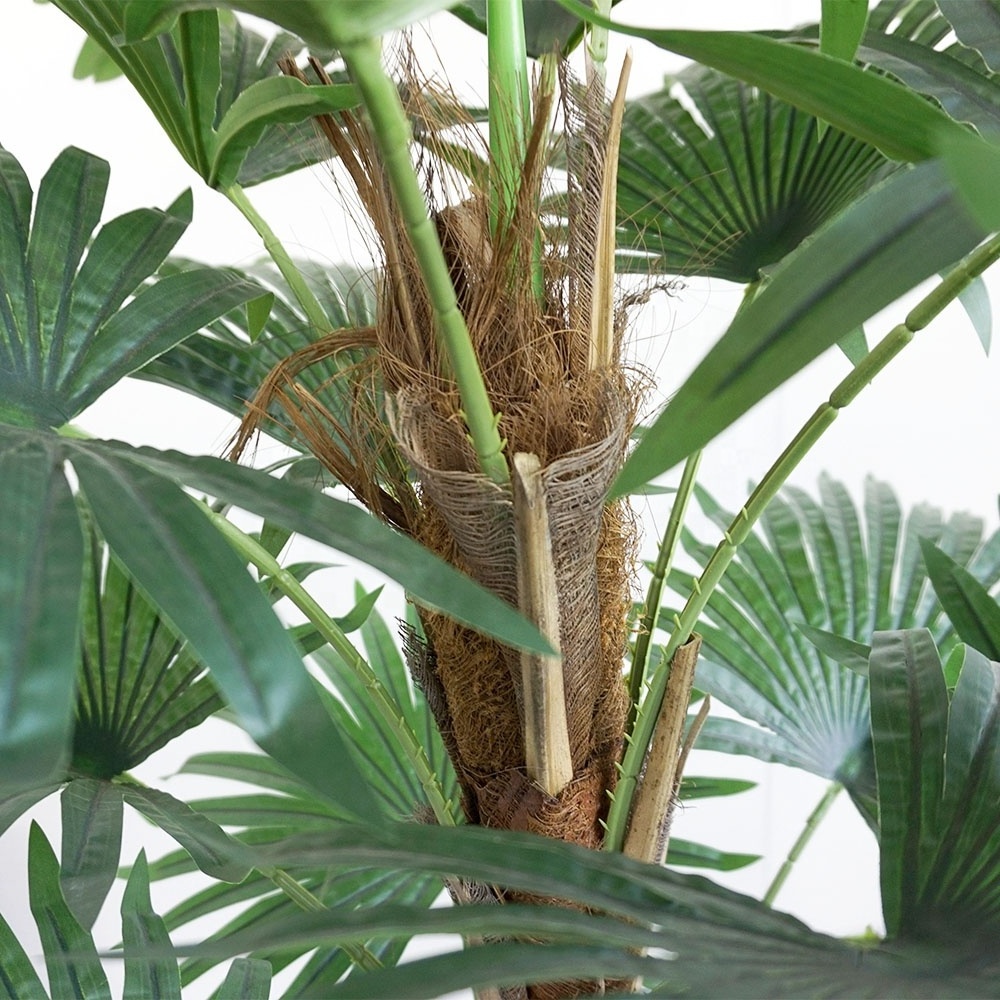 Hot Sale Simulation Tropical Faux Plastic Plants 120 cm Phoenix Palm Artificial Fan Palm Trees For Interior Decoration