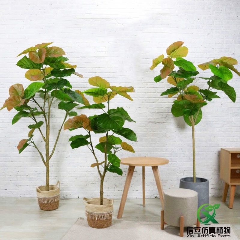 Wholesale Large Banyan Plant Plastic Lifelike Fiddle Leaf Ficus Plant Artificial Ficus Tree For Home Decor