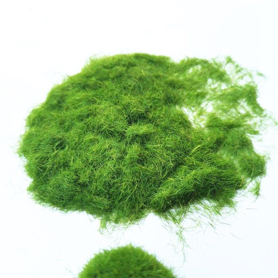 20 cm Plastic Moss Flocking Grass Ball Artificial Topiary Greenery Ball For Home Garden Party Decor